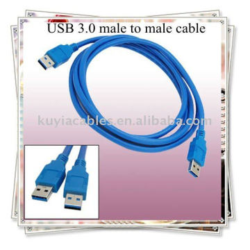 Cabo USB 3.0 de venda rápida, macho para macho.